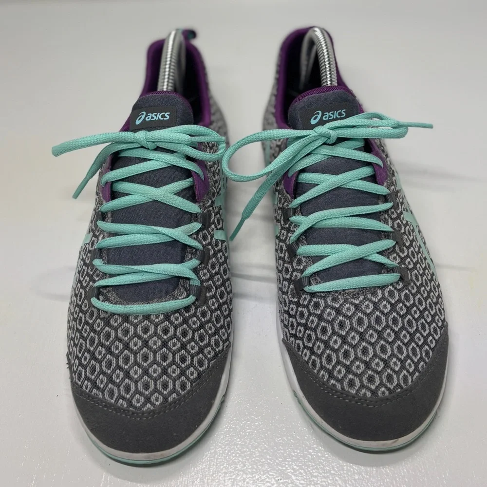 ASICS MetroLyte Women’s Size 10 Gray Teal Purple Running Sneakers Q481N Lightwei